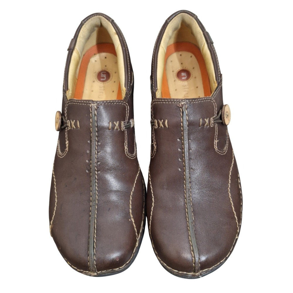 Clarks Unstructured Un Loop Brown Leather Casual Slip On Loafers Womens 7N 85072